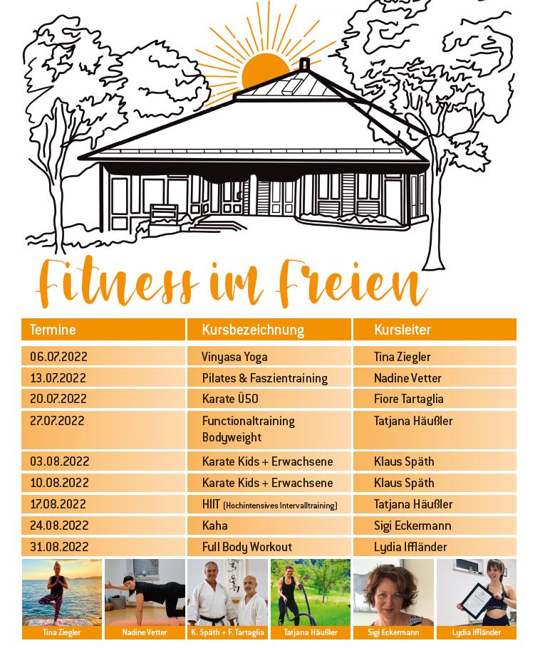 Fitness im Freien - Das Programm 2022