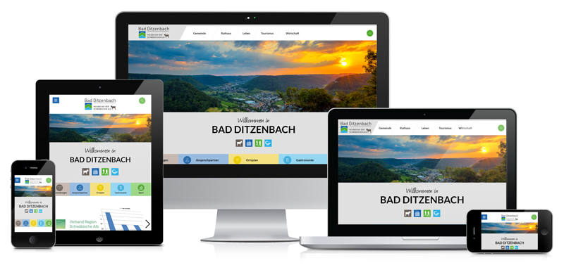 Responsive Web der Gemeinde Bad Ditzenbach
