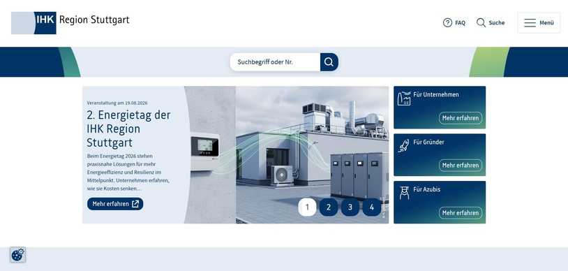 Screenshot IHK Stuttgart Screenshot IHK Stuttgart