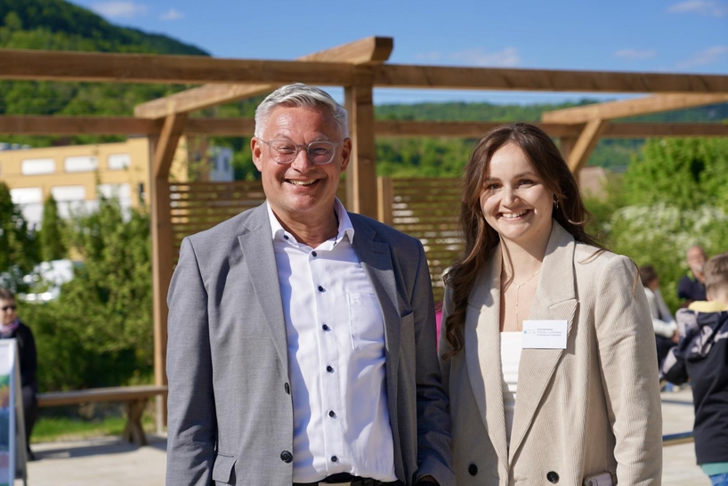 Bürgermeister Herbert Juhn und Lena Horlacher, Leiterin des Tourismus- und Kulturbüros, freuen sich bereits auf den ersten AlbTag in Bad Ditzenbach.